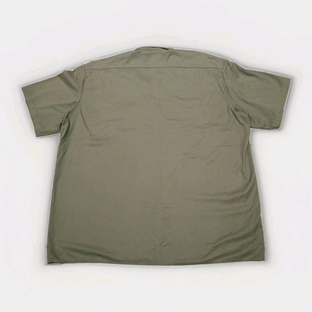 Men's 4XL Dickies‎ Short Sleeve Beige Twill Mechanic Work Uniform Shirt - Picture 2 of 7